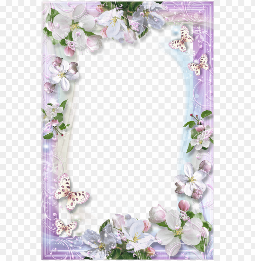 flower frame, floral border, butterflies, spring decor, nature background, floral design, flower decorations