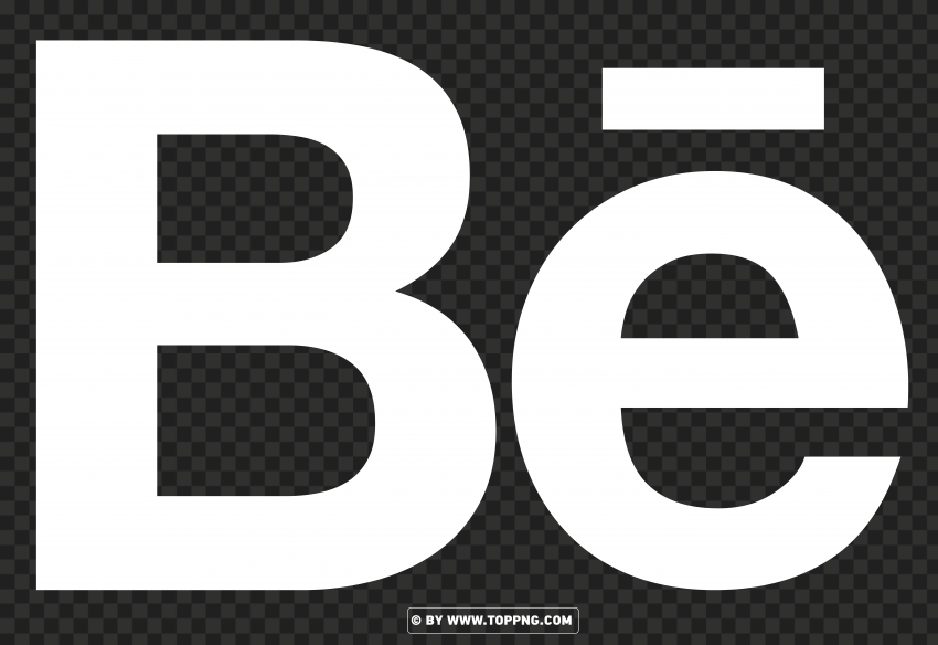 Behance Be White Logo Icon Symbol PNG Transparent Background