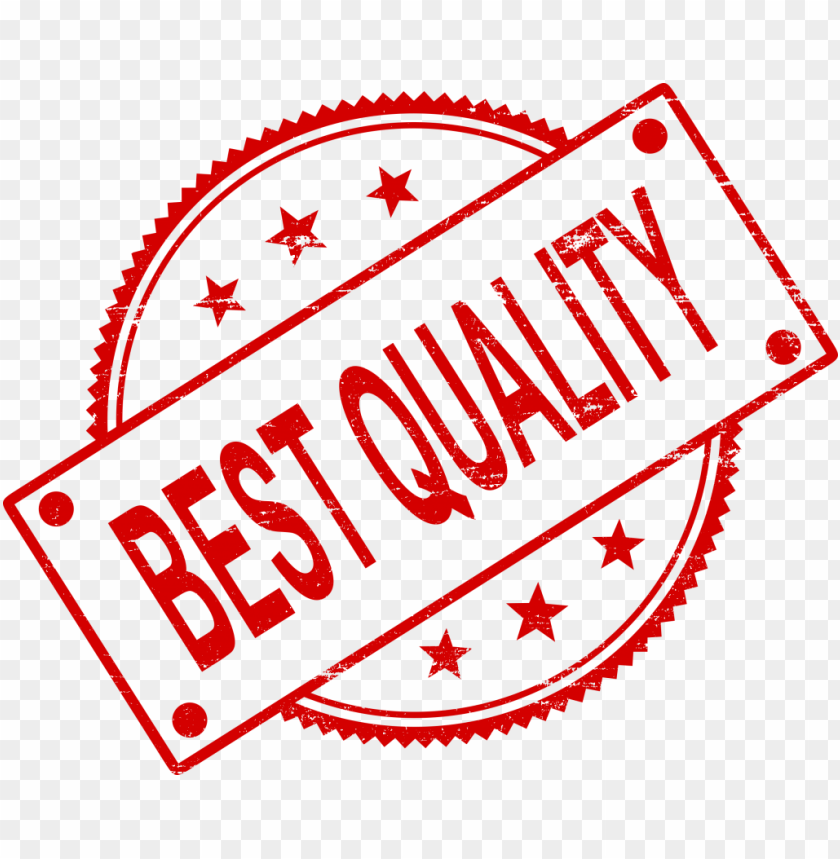 Red badge with the text 'Best Quality' and stars surrounding it PNG