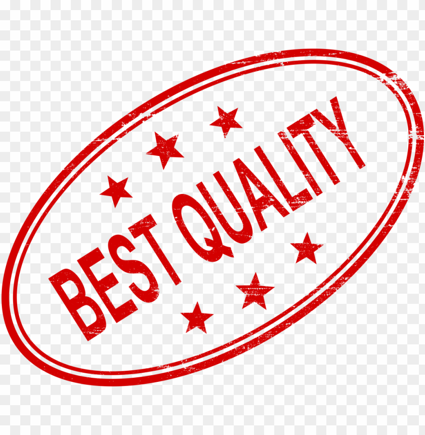 Red stamp graphic with text 'BEST QUALITY' and stars PNG