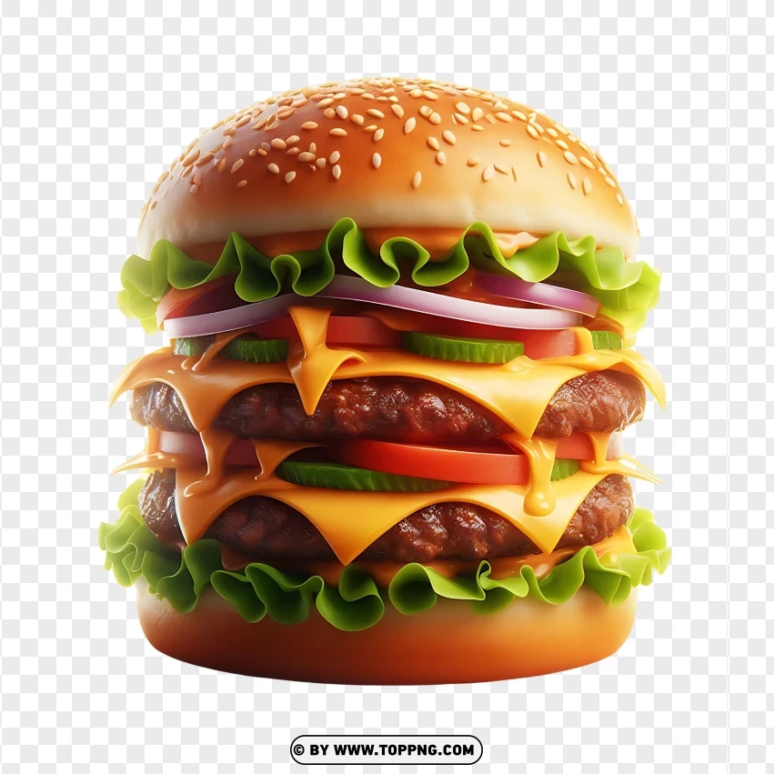 Big Burger PNG Transparent Background