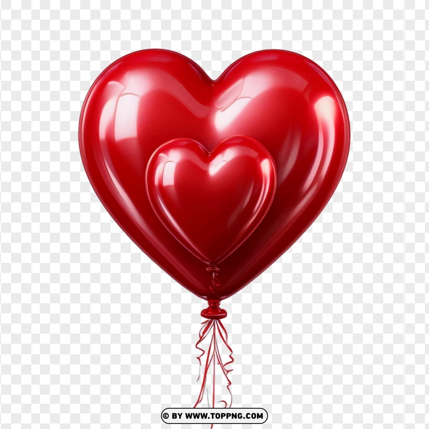 Big Heart Balloon PNG Transparent Background