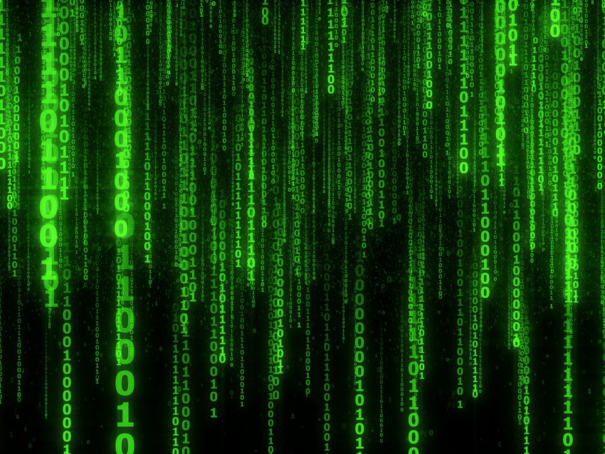 Binary Code Code Numbers Green Glow Background