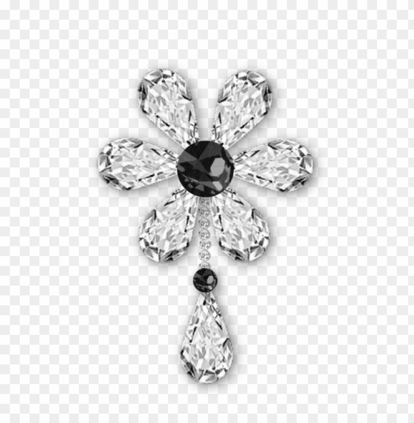 black and white diamond flower jewelry