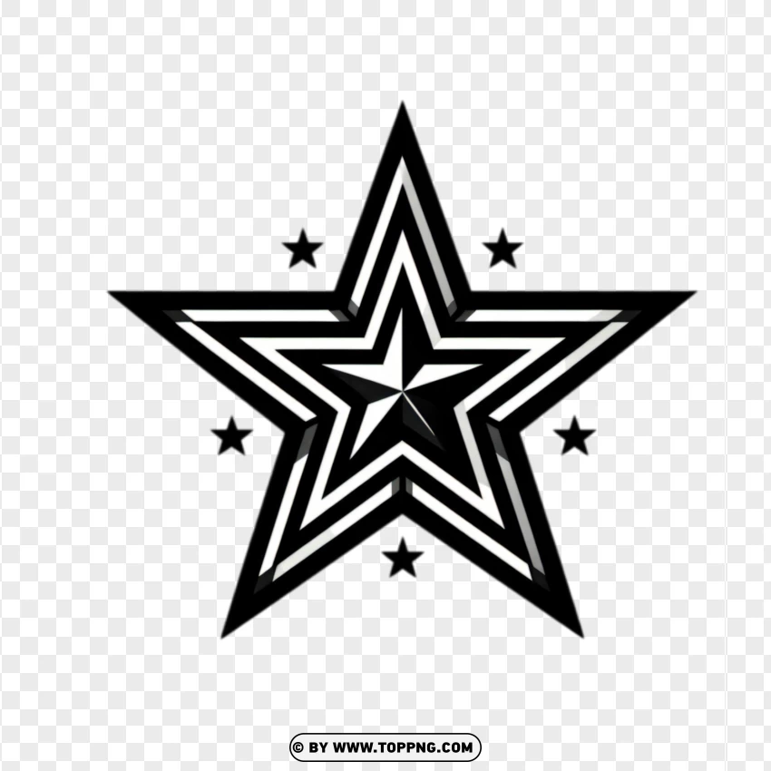 Black Outline Star PNG Transparent Background