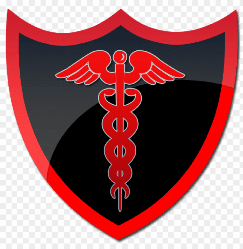 health, shield, medical symbol, caduceus, protection, red, emblem