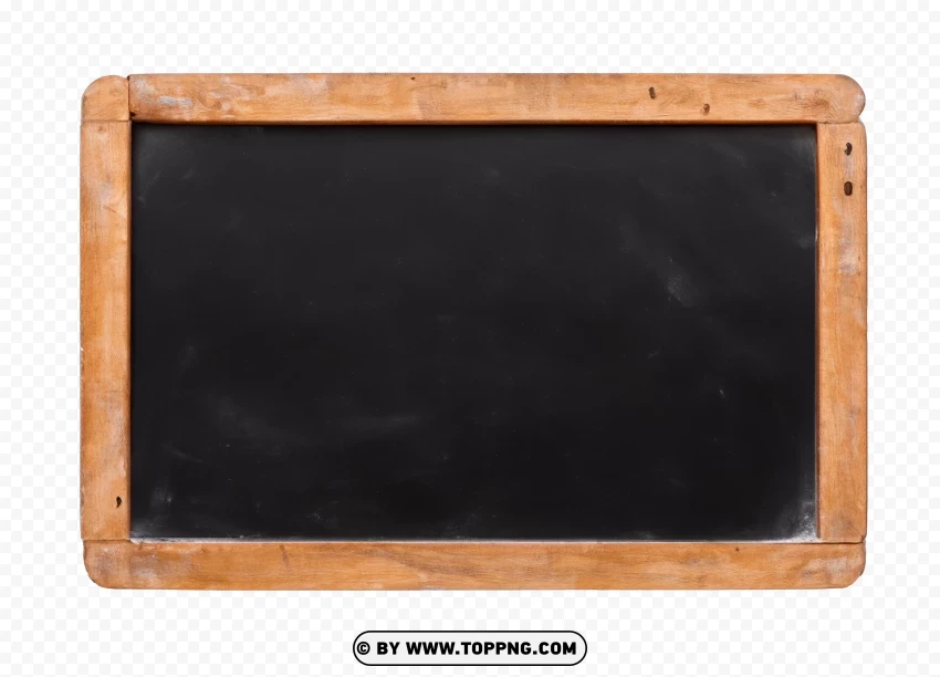 Realistic Black Chalkboard With Wooden Frame In High Definition PNG Transparent Background