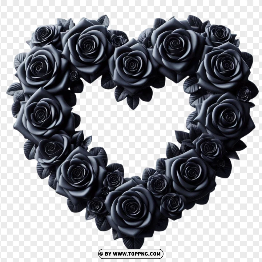 Black Roses,Heart Shape,Sad Message,isolated, petal, upset, Sadness