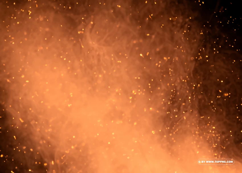 Blazing Fire Particles Striking Photo PNG Transparent Background