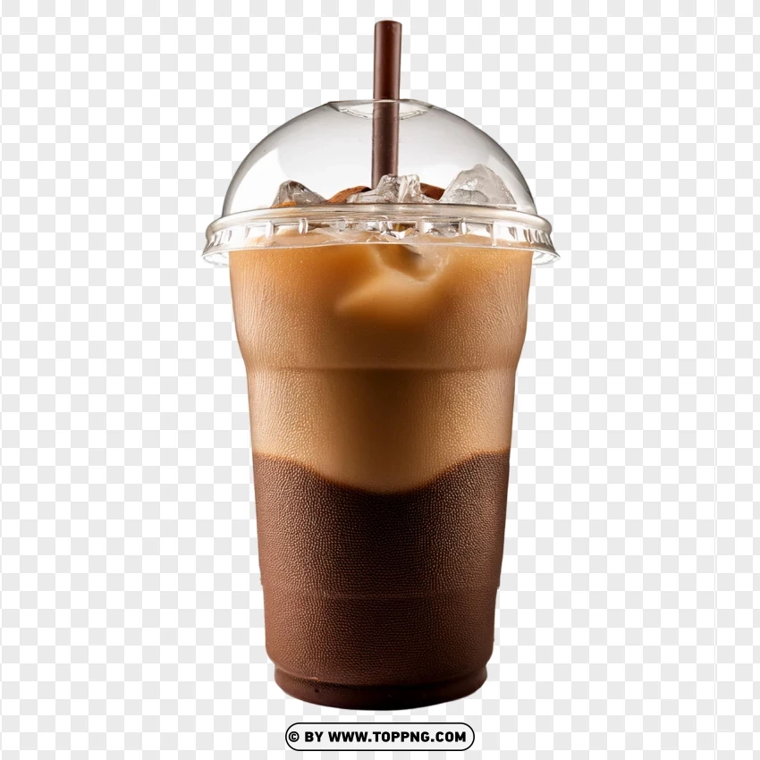 Blended Iced Mocha Blended Chocolate Coffee With Ice PNG Transparent Background