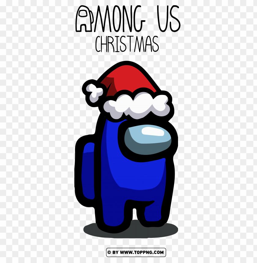 blue among us character christmas hat png, among us christmas hat Transparent ,among us christmas hat,among us christmas character,among us christmas,among us christmas shirt,