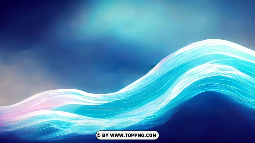 Blue Waves Of Serenity 4k Wallpaper PNG Transparent Background