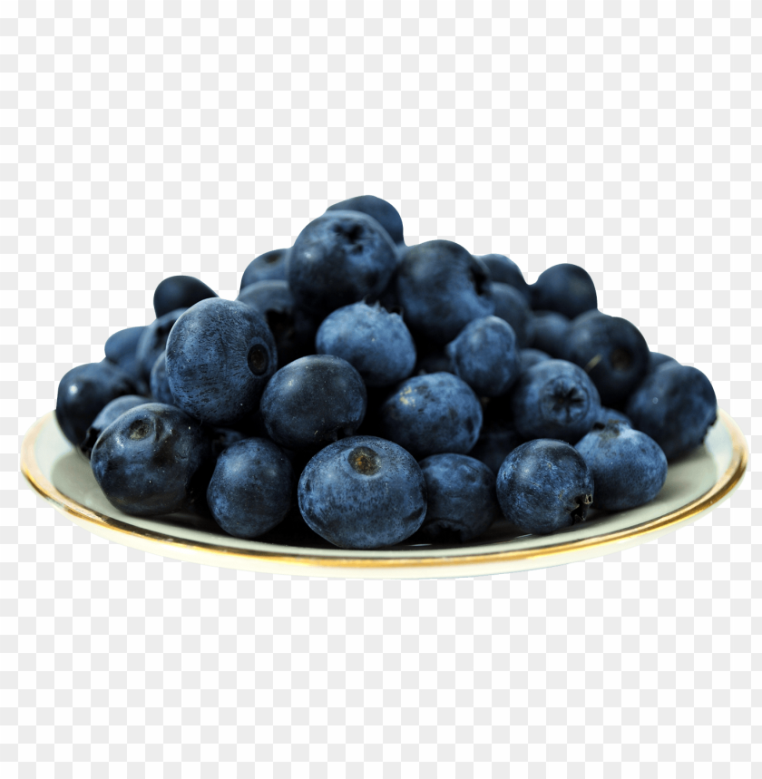 Blueberries on Plate PNG, fruit, healthy, berries