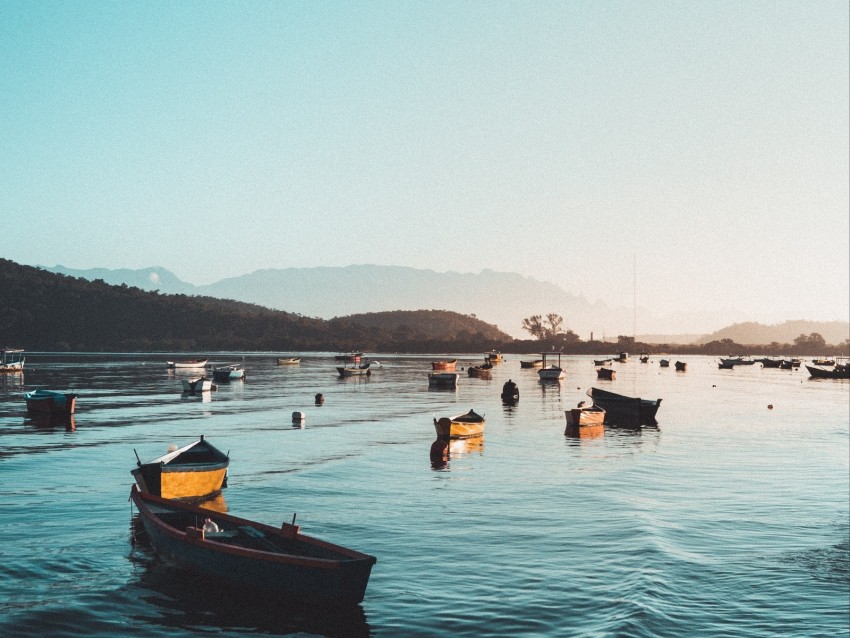 boats, harbor, waves, coastline, moored