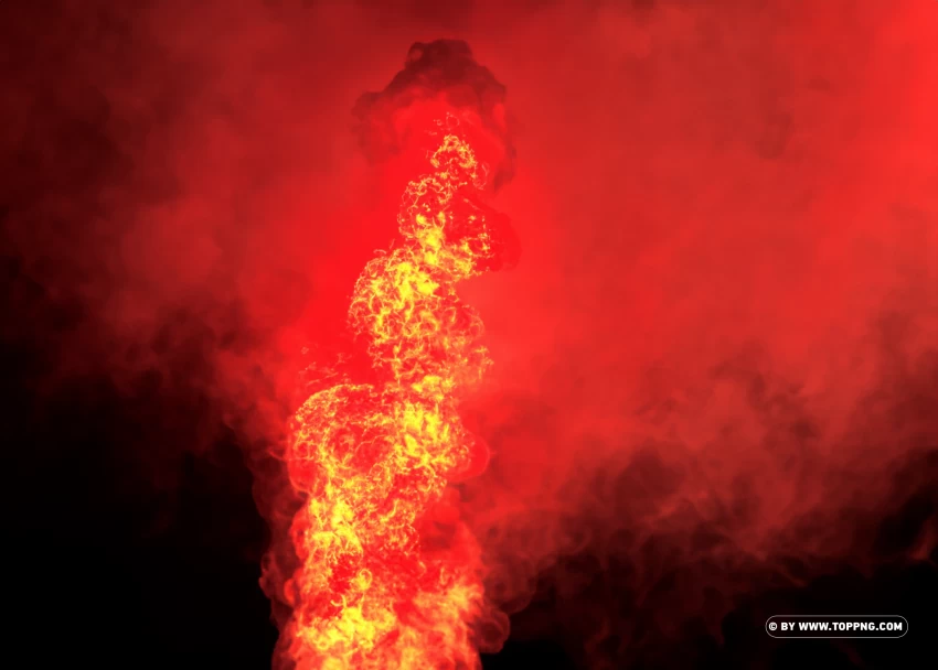 Bold Red Fire And Smoke Swirling In A Dynamic Composition PNG Transparent Background