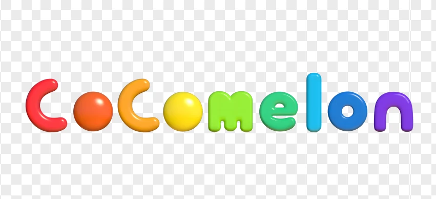 Cocomelon, watermelon,colorful text, cartoon letters, rainbow, fonts, kids