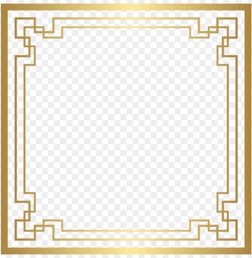 border deco frame png gold