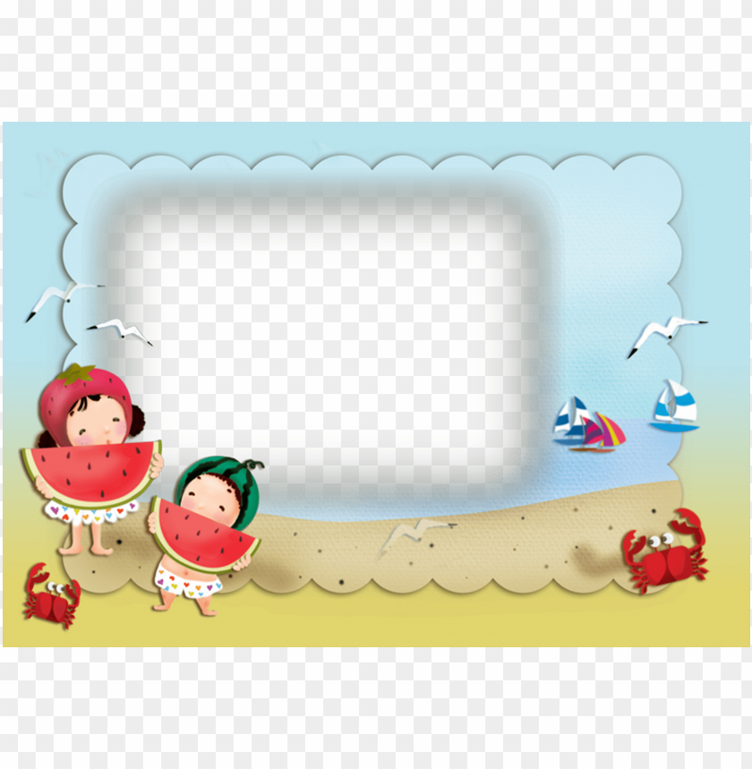 watermelon, beach, children, summer, sea, crabs, playful