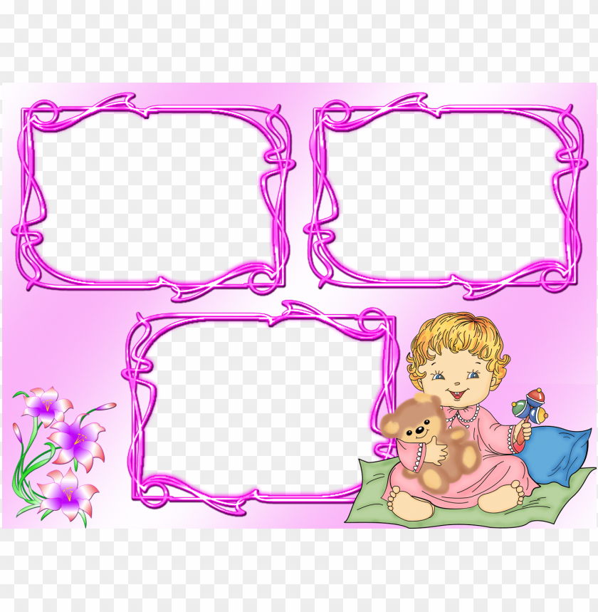 children's art, kids drawings, cartoon frames, playful design, floral decoration, toys and teddy bears, pastel colors