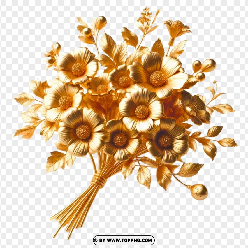 bouquet flowers,  bouquet gift,Golden Flowers,decoration,  leaf,  realistic,  nature