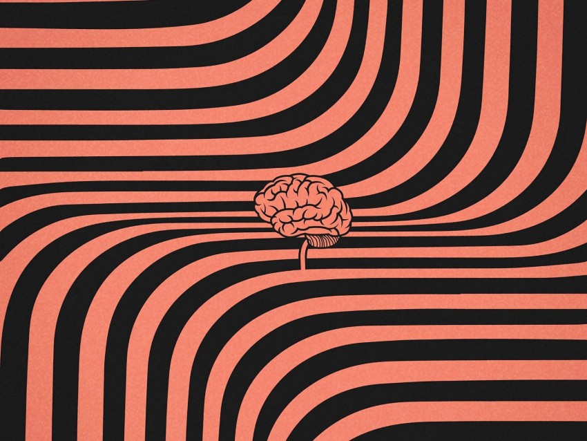 Brain Lines Wavy Background