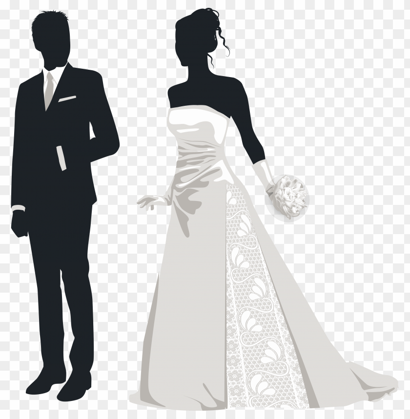 art, bride, clip, groom, silhouettes