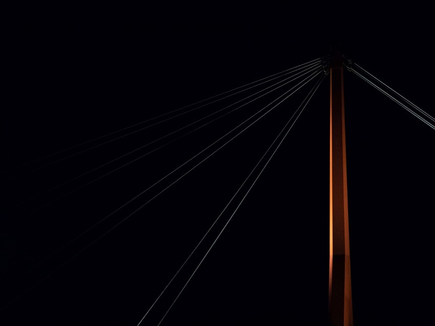 Bridge Support Dark Backlight Minimalism Background