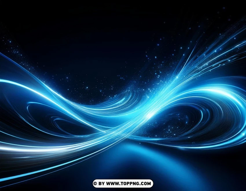 Bright Blue Twisting Light Streaks Effect Background