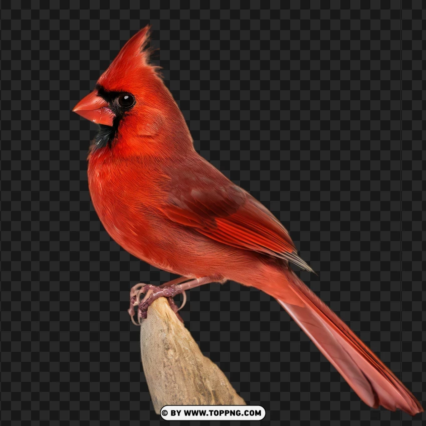 bird, cardinal, perched, red