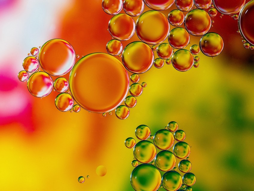 bubbles, liquid, transparent, colorful, macro