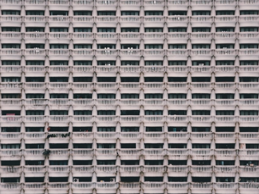 building, architecture, facade, balconies, pattern