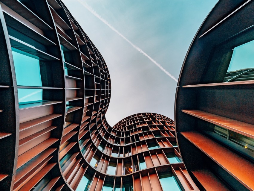 building, architecture, structure, sky, bottom view