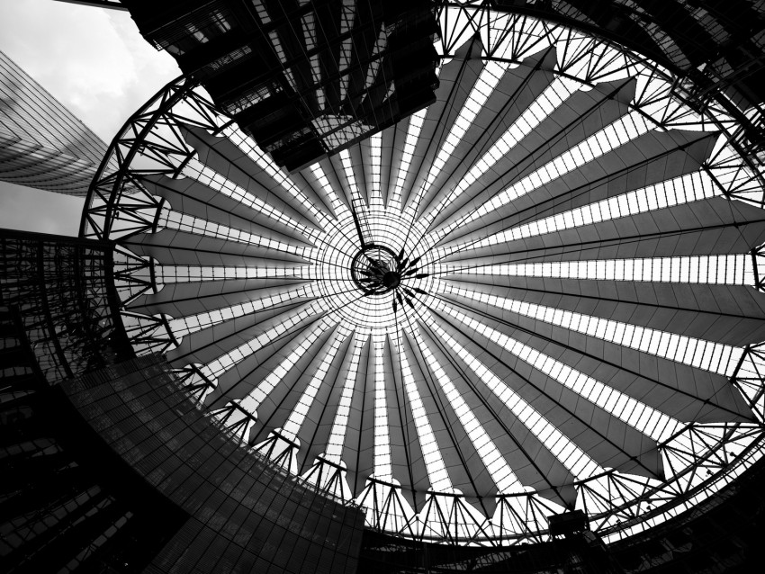 building, dome, bw, architecture, construction