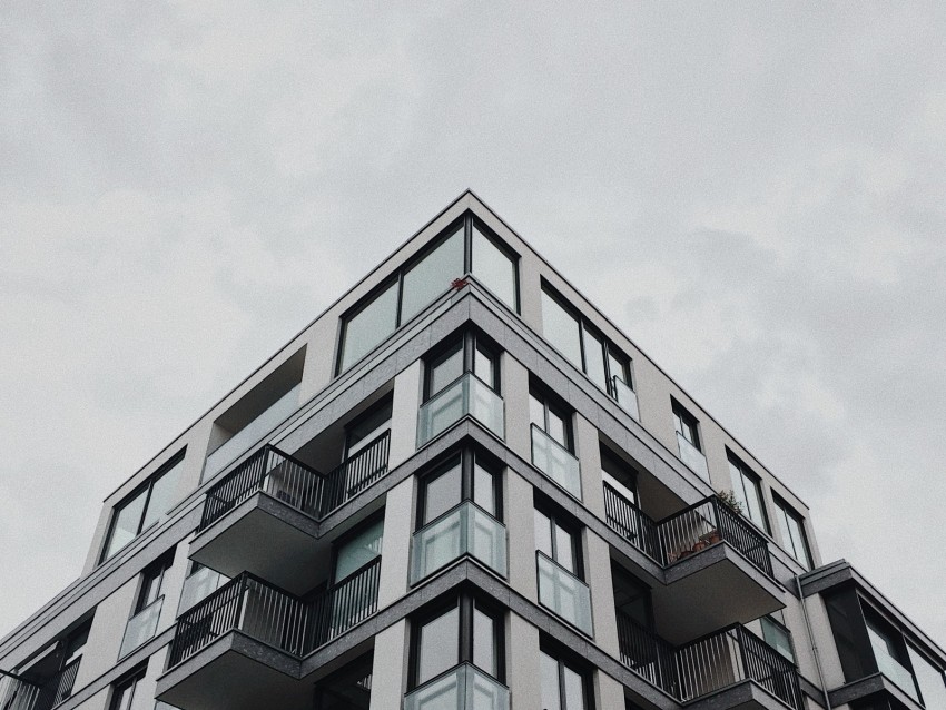 building, facade, architecture, corner, windows, balconies