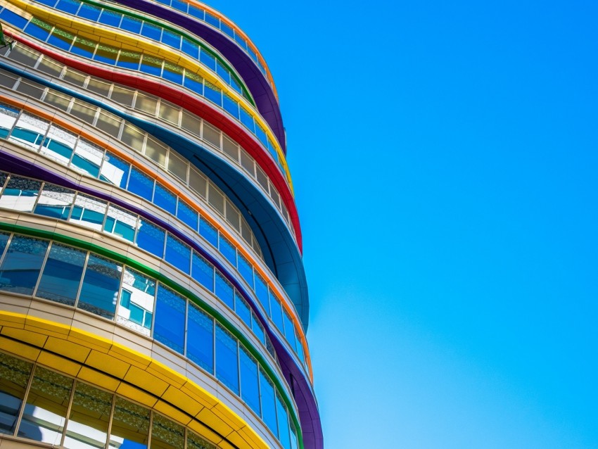 Building Facade Colorful Architecture Modern Background