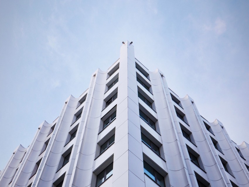 Building Facade Corner Architecture Symmetry Background