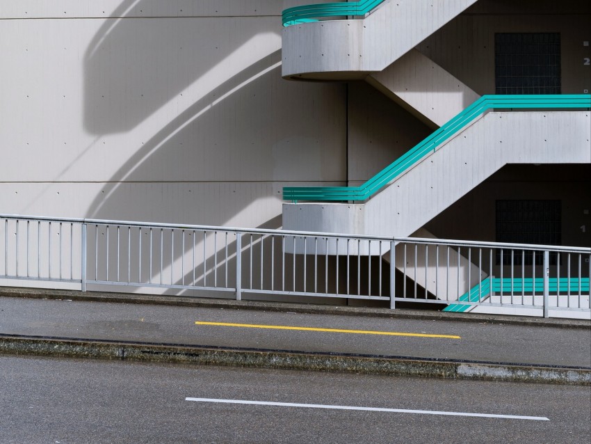 building, facade, stairs, architecture, street, urban