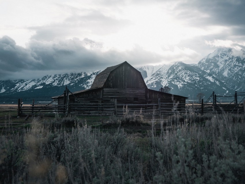 Building Mountains Farm Wooden Old Background