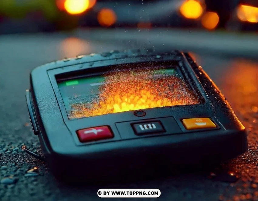 burning pager, pager explosion, fire on pager, damaged pager, pager on fire