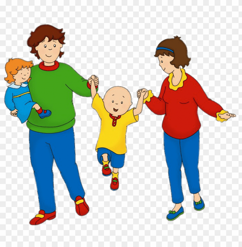 at the movies, cartoons, caillou, caillou with his parents and sister rosie, 