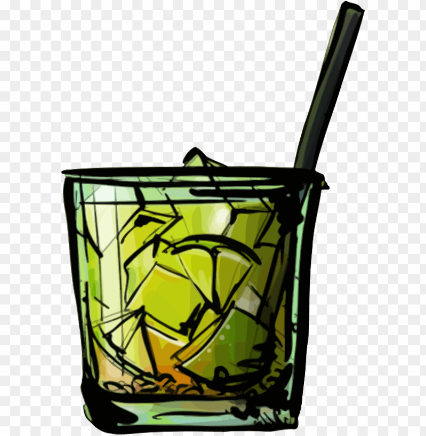 cocktail, ice cubes, lime wedge, glassware, refreshing drink, beverage, mixed drink