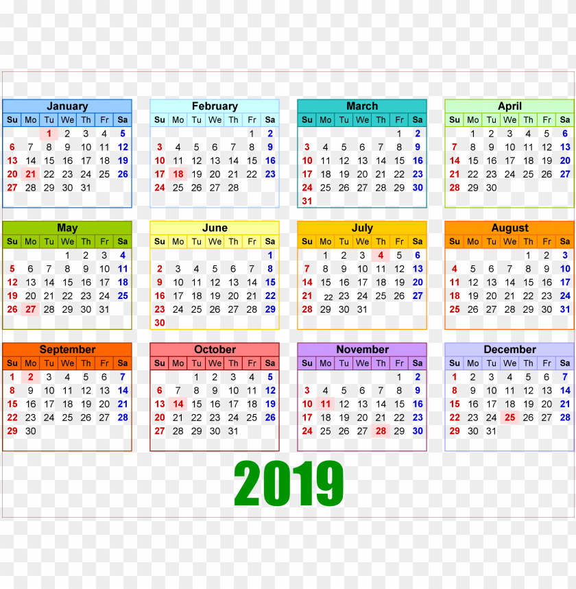 2019,2019 calendar,calendar,new year,holidays & events