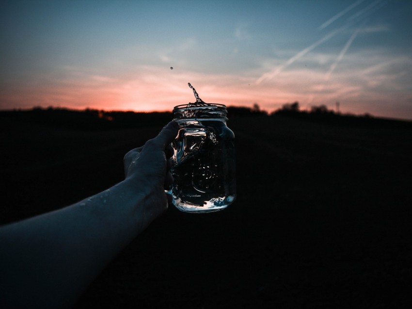 can, hand, spray, water, dark