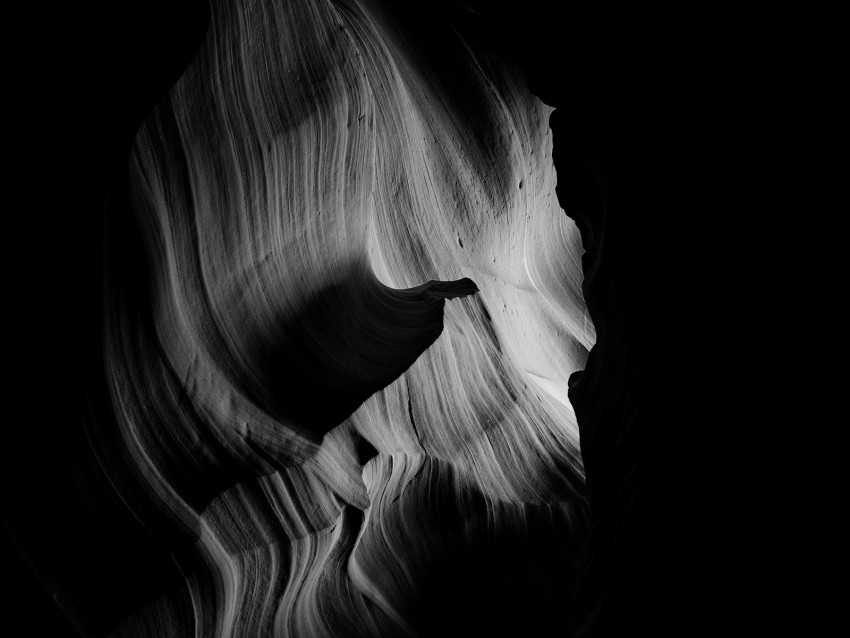 canyon, bw, layers, dark, darkness