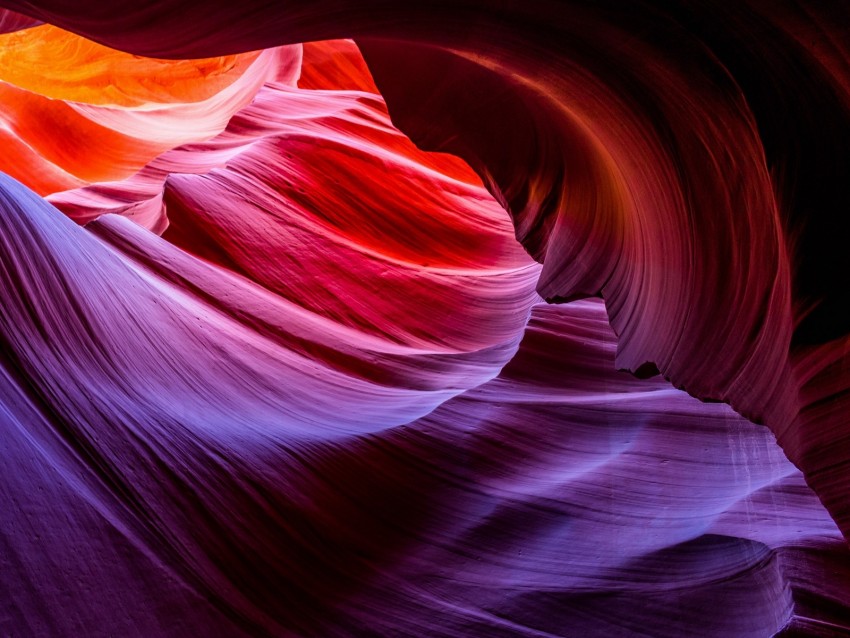 canyon, layers, crevices, sandy rocks, antelope canyon, arizona