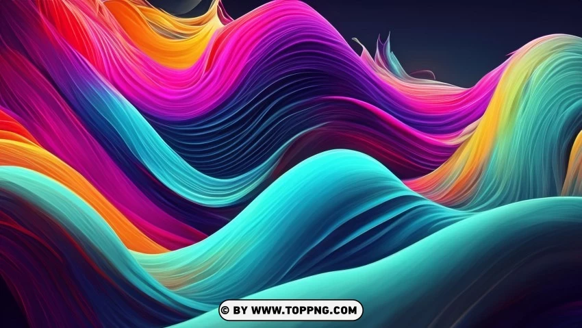 Captivating 4k Flowing Waves Abstract Art Wallpaper PNG Transparent Background