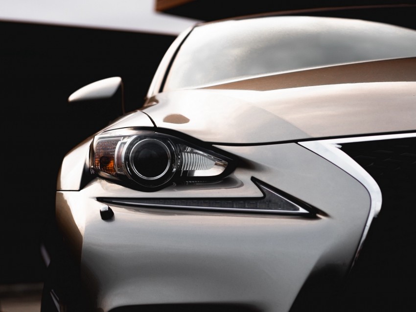 car, headlight, optics, front view, closeup