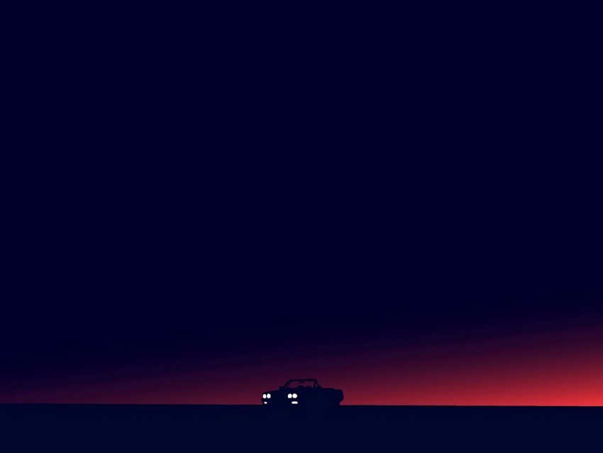 Car Horizon Art Dark Background