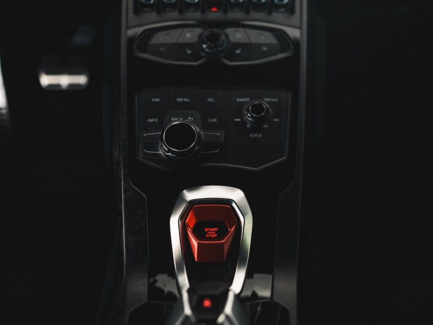 car, salon, control panel, buttons, dark