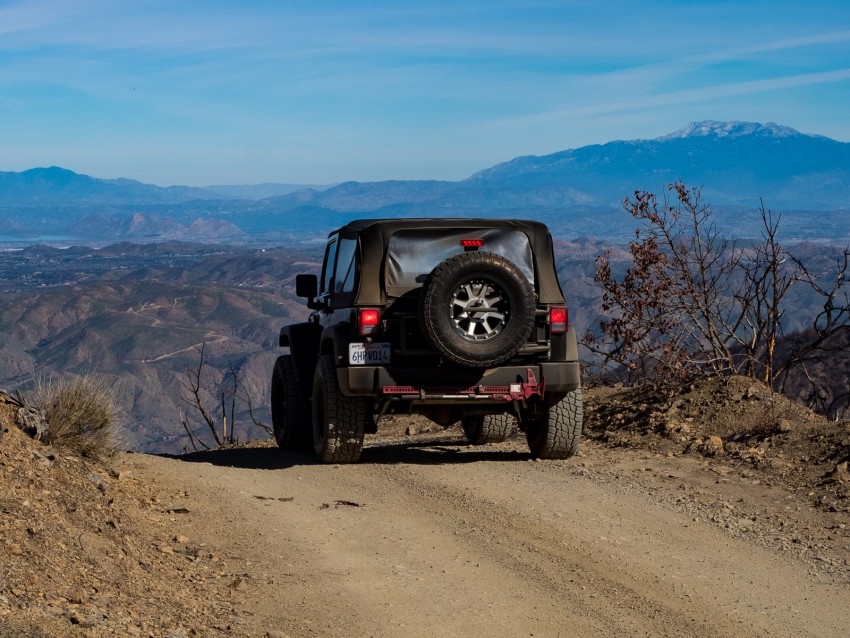 car, suv, black, off-road, mountains